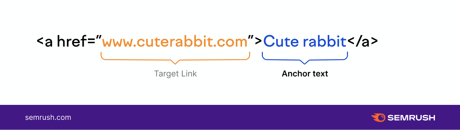 A visual showing where to locate "anchor text"