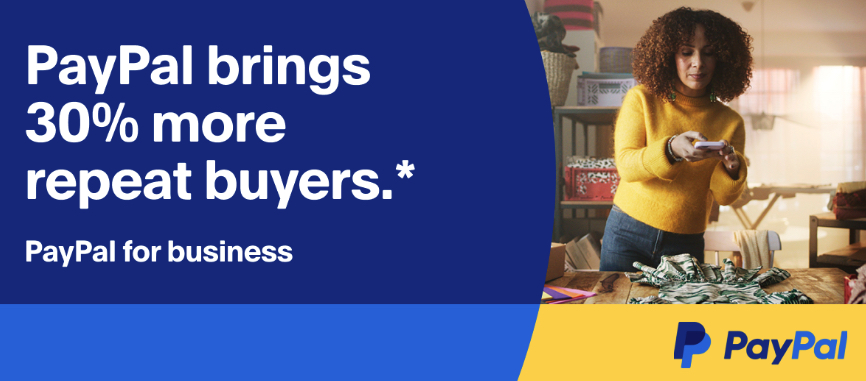 PayPal’s banner ad for PayPal for business