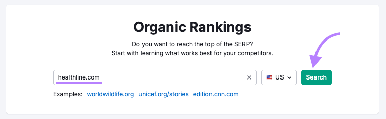 organic rankings report
