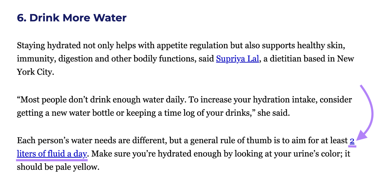 A hyperlink to Healthline highlighted on an article by HuffPost.